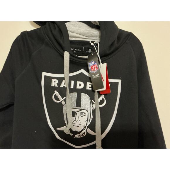 Oakland Raiders HOODY YOUTH/BOYS COTTON LOGO BLACK size M - Picture 5 of 5